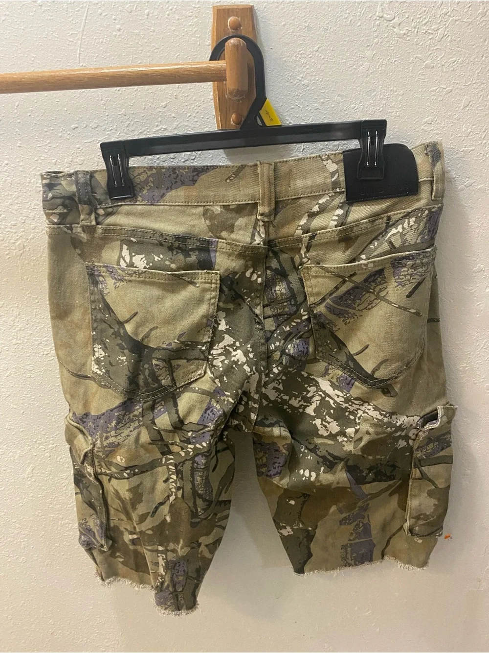 Men's Olive Camo Utility Cargo Shorts